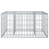 vidaXL Gabion h&aelig;kka&eth; r&uacute;m Silfur 80 x 80 x 40 cm Galvaniserad st&aacute;l