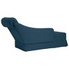 vidaXL Chaise Lounge me&eth; bolster og h&aelig;gri armp&uacute;&eth;a Blue Velvet