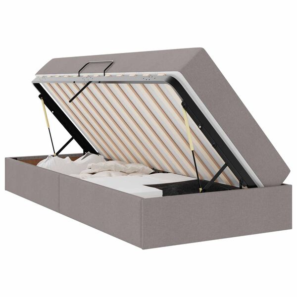 vidaXL R&uacute;m me&eth; geymslur&yacute;mi og d&yacute;nu M&oacute;gr&aacute;r 90 x 190 cm P&oacute;l&yacute;ester