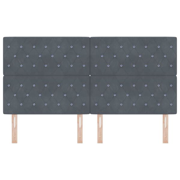 vidaXL H&ouml;f&eth;agafl me&eth; h&ouml;fu&eth;gafl D&ouml;kk gr&aacute; 180 cm Gervile&eth;ur