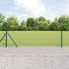 vidaXL Gir&eth;ingarp&oacute;stur Gr&aelig;nn 10 x 0,5 m (25 mm net) St&aacute;l og PVC