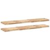 vidaXL Vegghilla 2 stk 160x30x4 cm &Oacute;me&eth;h&ouml;ndla&eth;ur Gegnheill Akas&iacute;uvi&eth;ur