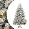 vidaXL Gervi j&oacute;latr&eacute; me&eth; 300 LED Gr&aelig;nn og hv&iacute;tur 270 cm PVC og m&aacute;lmur