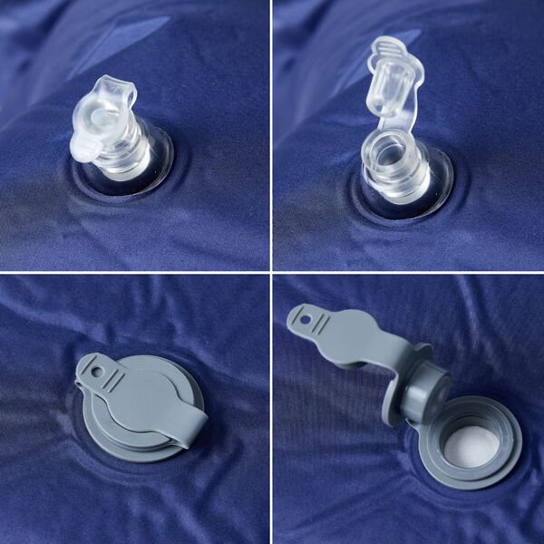 vidaXL Uppbl&aacute;sanleg &Uacute;tilegud&yacute;na me&eth; P&uacute;&eth;a f. 1 manneskju D&ouml;kkbl&aacute;tt