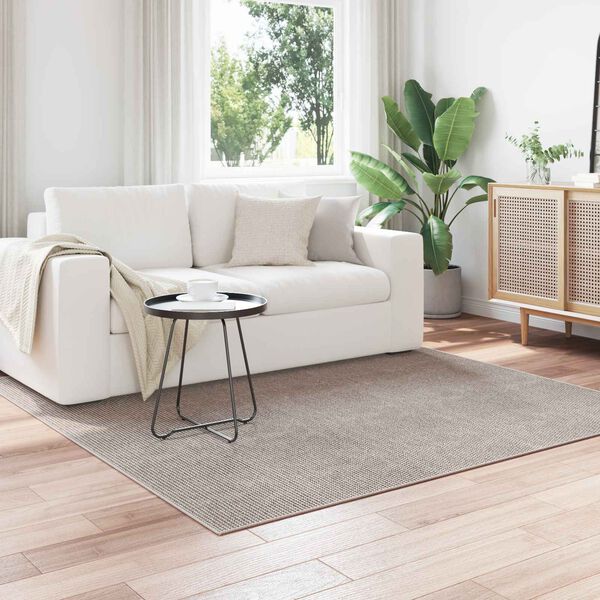 vidaXL Sv&aelig;&eth;isteppi LUGO Krem og Taupe 200 x 200 cm P&oacute;l&yacute;ester