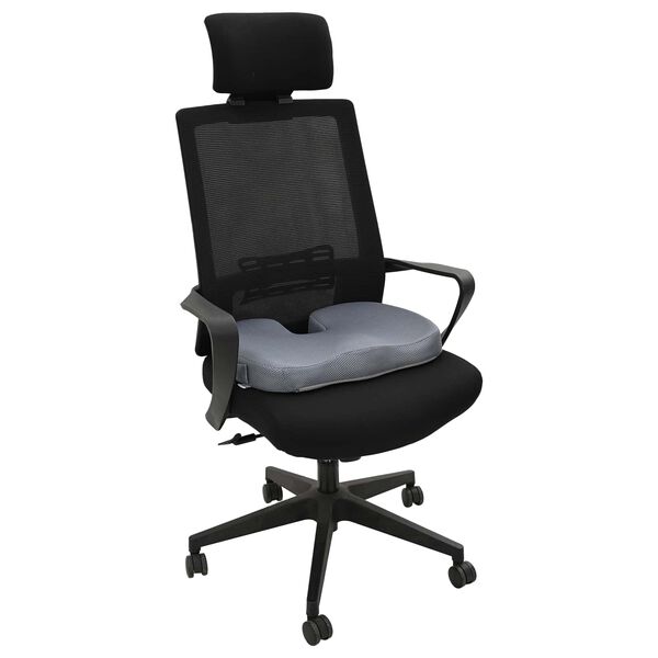 vidaXL Sessur Einfarbigur Gr&aacute;r 47 x 37 x 8 cm Minnisskum