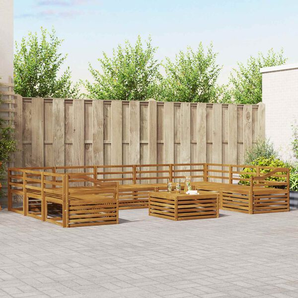 vidaXL S&oacute;fasett 10 pcs N&aacute;tt&uacute;rulegur Hrein akas&iacute;utr&eacute;