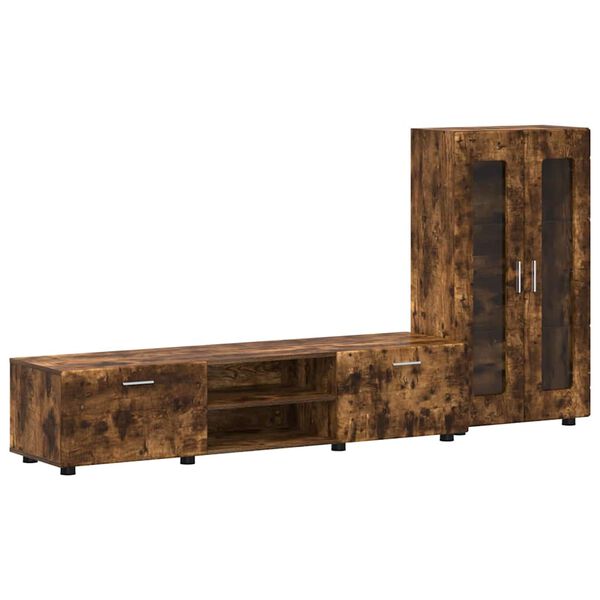 vidaXL Sj&oacute;nvarpssk&aacute;pasett me&eth; sk&uacute;ffu FLORIN Rau&eth;-eik Samsettur vi&eth;ur