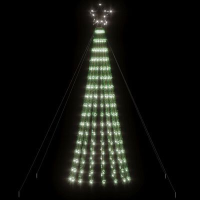 vidaXL Jólatrésljóskeila 275 LEDs Kaldur Hvítur 180 cm