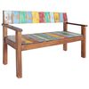 vidaXL Bekkur 115 cm Gegnheill Endurunninn Vi&eth;ur