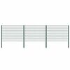 vidaXL Gir&eth;ingarplata me&eth; st&oacute;lpum &uacute;r j&aacute;rni 522x120 cm gr&aelig;n