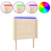 vidaXL LED h&ouml;fu&eth;gafl Rj&oacute;mahv&iacute;tt 83x16x118/128 cm Efni