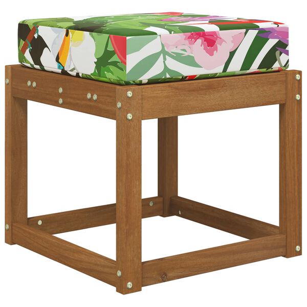 vidaXL Utandyra s&aelig;ti p&uacute;&eth;i litr&iacute;kur litur 40 x 40 x 8 cm 100% p&oacute;l&yacute;ester