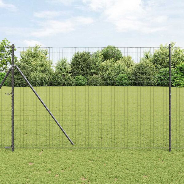 vidaXL Evr&oacute;psk gir&eth;ing Gr&aacute;r 1,5 x 10 m PVC-h&uacute;&eth;a&eth;ur j&aacute;rn