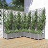 vidaXL Gr&oacute;&eth;urkassi me&eth; Rimlagrind 120x120x121,5 cm Lj&oacute;sgr&aacute;tt PP
