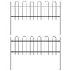 vidaXL Gar&eth;hefti 2 pcs Gr&aacute;r 3,4 x 0,6 m Duftlita&eth;ur st&aacute;l