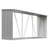 vidaXL Geymslusk&uacute;r fyrir eldivi&eth; s&iacute;nkh&uacute;&eth;a&eth; St&aacute;l 330x84x152 cm Gr&aacute;r