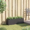 vidaXL Gar&eth;ker me&eth; 3 Pottum Svart 105x30x32 cm P&oacute;l&yacute;rattan
