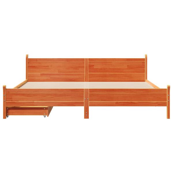 vidaXL R&uacute;mgrind &aacute;n D&yacute;nu 200x200 cm Vaxbr&uacute;n Gegnheil Fura