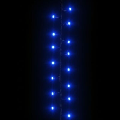 vidaXL Fyrirferðarlítil LED Sería með 400 Blá Ljósum 13m PVC