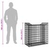 vidaXL Gabion h&aelig;kka&eth; r&uacute;m Silfur 50 x 100 x 100 cm Galvaniserad st&aacute;l