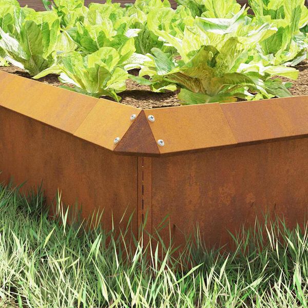 vidaXL Sniglafence Rusty 13,5 x 13,5 x 25 cm Ve&eth;ra&eth; st&aacute;l