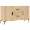 vidaXL Skenkur Sonoma 100x36x60 cm Samsettur Vi&eth;ur
