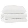 vidaXL R&uacute;mfatasett me&eth; kodda 2 pcs Hv&iacute;tt Microfleece