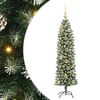 vidaXL Gervi mj&oacute; j&oacute;latr&eacute; me&eth; 150 LED me&eth; standi Gr&aelig;nn og hv&iacute;tur 150 cm