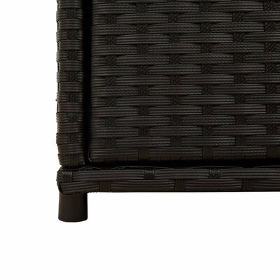 vidaXL Geymsluskápur í Garð Svartur 105x55x113 cm Pólýrattan