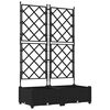 vidaXL Gar&eth;pl&ouml;ntukassi 2 pcs Svart 80 x 40 x 125,5 cm Plast