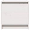 vidaXL Náttborð 2 stk. Hvít 40x30,5x40 cm Gegnheil Fura