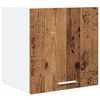 vidaXL Vegghengdur sk&aacute;pur Gamall vi&eth;ur og hv&iacute;t 40 x 31 x 40 cm
