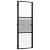 vidaXL Glerhur&eth; &Uacute;tskur&eth;ur Svartur 76 x 3.5 x 201.5 cm &Aacute;l