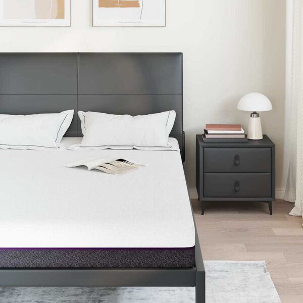 vidaXL Dýna Hvítur og grá 140 x 190 cm Minnisskum