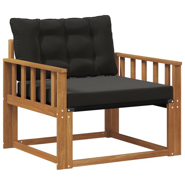 vidaXL &Uacute;ti s&oacute;fasett Fast Acacia tr&eacute; og Textilene N&aacute;tt&uacute;rulegur