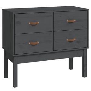 vidaXL T&aelig;kjask&aacute;pur Gr&aacute;r 90x40x78 cm Gegnheil Fura