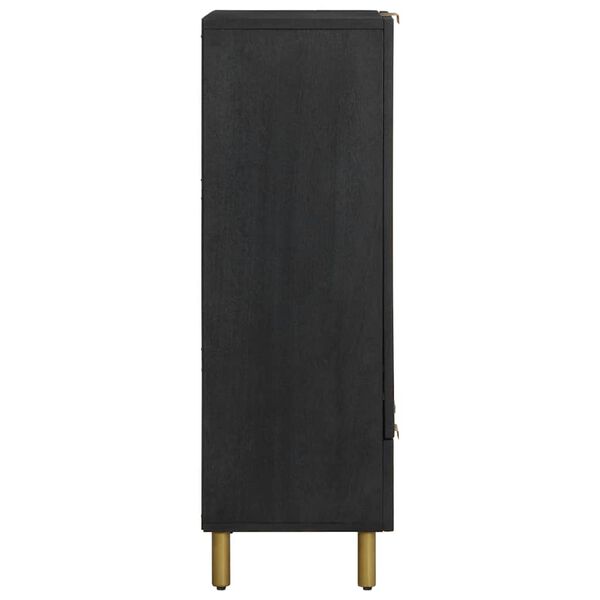 vidaXL H&aacute;r Sk&aacute;pur Svartur 60x33x100 cm Samsettur Vi&eth;ur