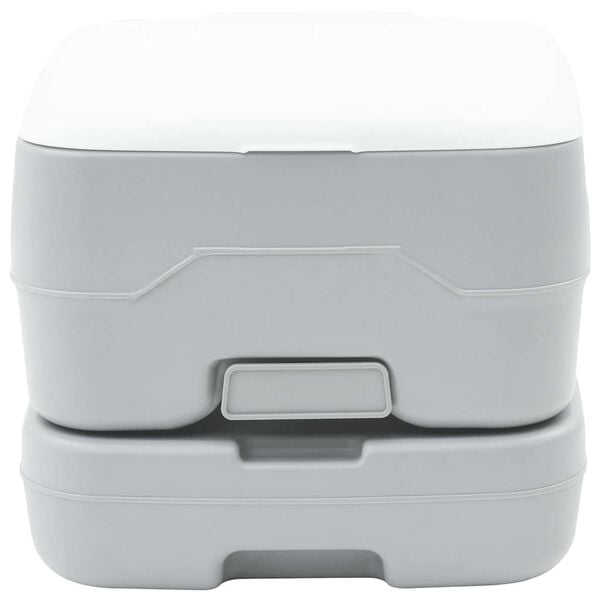 vidaXL Camperskáli Grár og hvítur 41,5 x 36,5 x 30 cm pólýetýlen