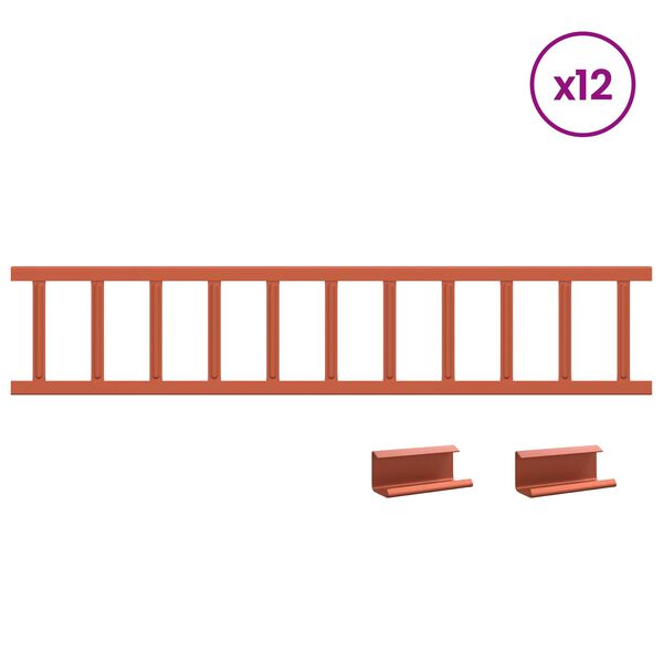 vidaXL &THORN;aksskj&ouml;ldur fyrir snj&oacute; Rau&eth;ur 1200 x 2,5 x 20 cm St&aacute;l
