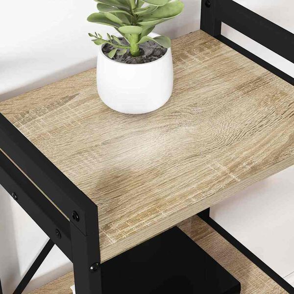 vidaXL Hilla Sonoma Eik 40 x 30 x 50 cm Samsettur vi&eth;ur