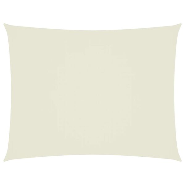 vidaXL Sólskyggni Sólsegl Oxforddúkur Rétthyrnt 5x6 m Rjómahvítt