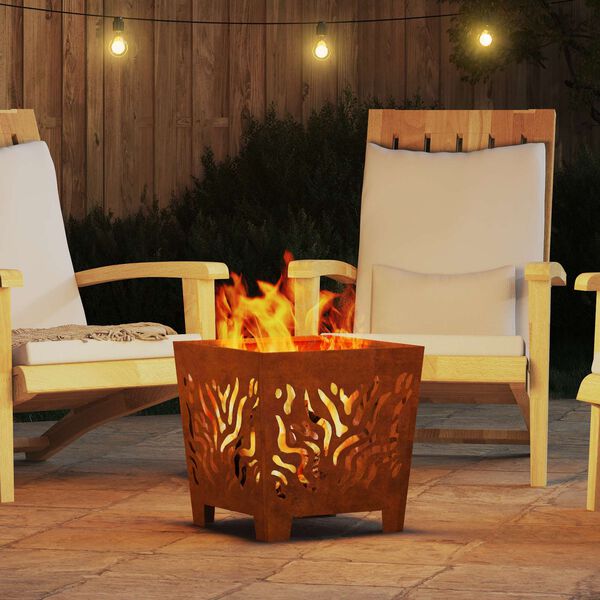 vidaXL Eldurn Br&uacute;nn 40 x 40 x 40 cm St&aacute;l