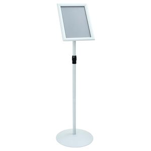 vidaXL Pedestal p&oacute;ststandur Silfur 33 x 33 x 123 cm PVC og St&aacute;l