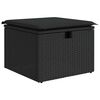 vidaXL Gar&eth;s&oacute;fa sett 7 pcs Svartur 55 x 62 x 69 cm Poly rattan