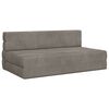 vidaXL Faldandi s&oacute;fi sem r&uacute;m Lj&oacute;sgr&aacute;r 203 x 152 x 15 cm Flauel