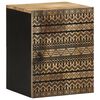 vidaXL Ba&eth;herbergi Hangisk&aacute;pur Svartur 38x33,5x48 cm Solid Wood Mang&oacute;