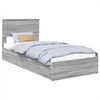 vidaXL Geymslu R&uacute;m me&eth; sk&uacute;ffu Gr&aacute;r Sonoma 75 x 190 cm Samsettur vi&eth;ur