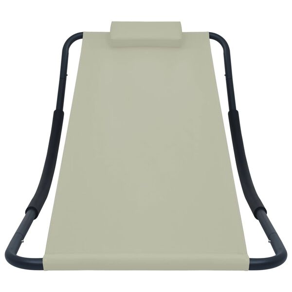 vidaXL S&oacute;lbekkur Rj&oacute;mahv&iacute;tur 200x90 cm St&aacute;l