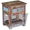 vidaXL Hli&eth;arbor&eth; me&eth; 1 Sk&uacute;ffu Gegnheill Endurn&yacute;ttur Vi&eth;ur 43x33x51 cm
